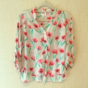 Milly Poppy Floral Blouse